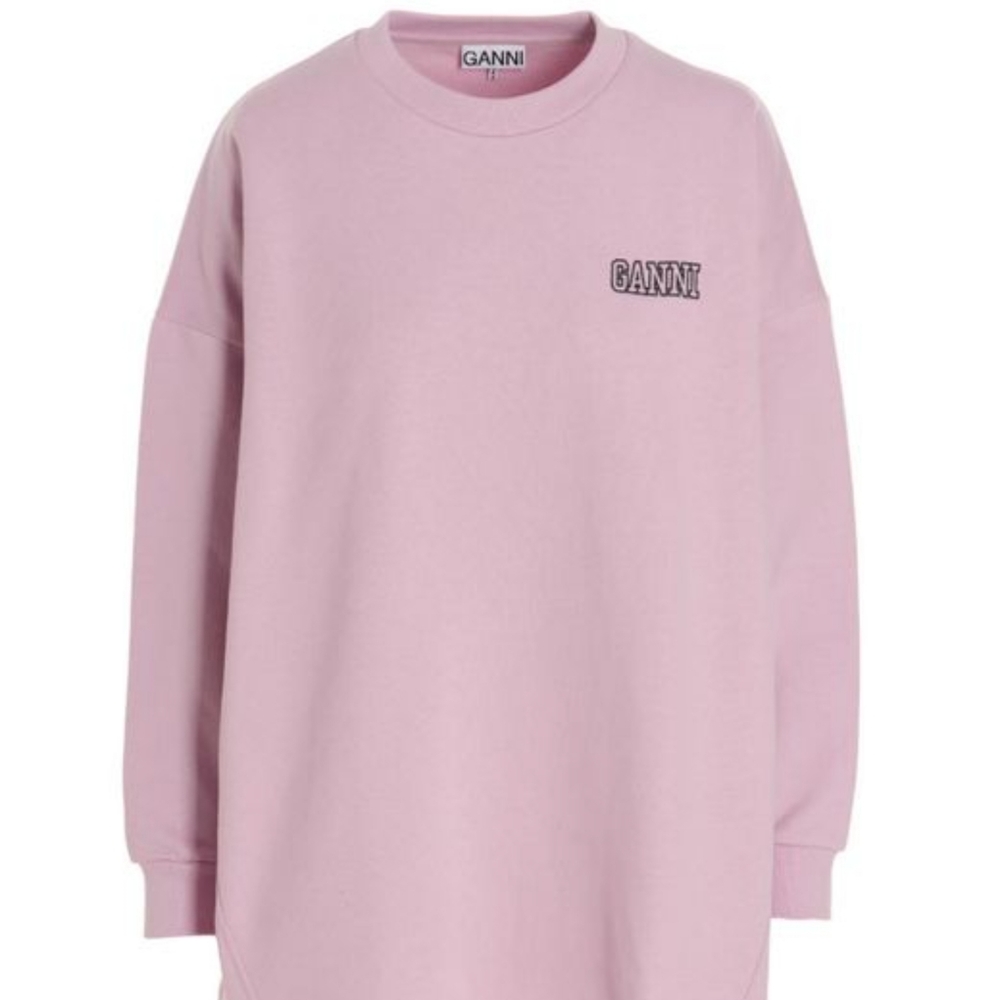 GANNI Software Isoli Organic Oversized Sweet Lilac Sweatshirt Womens Sz XXS / XS